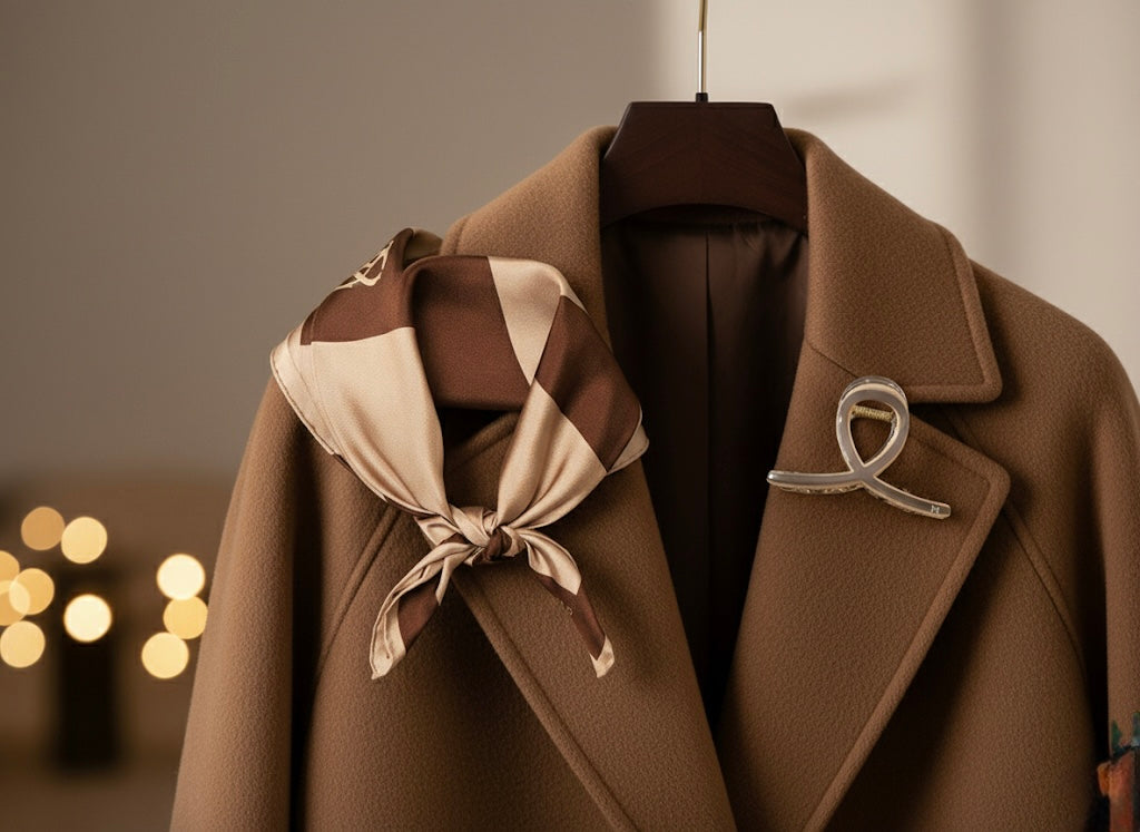 Crystal Edge Claw Clip- Brown