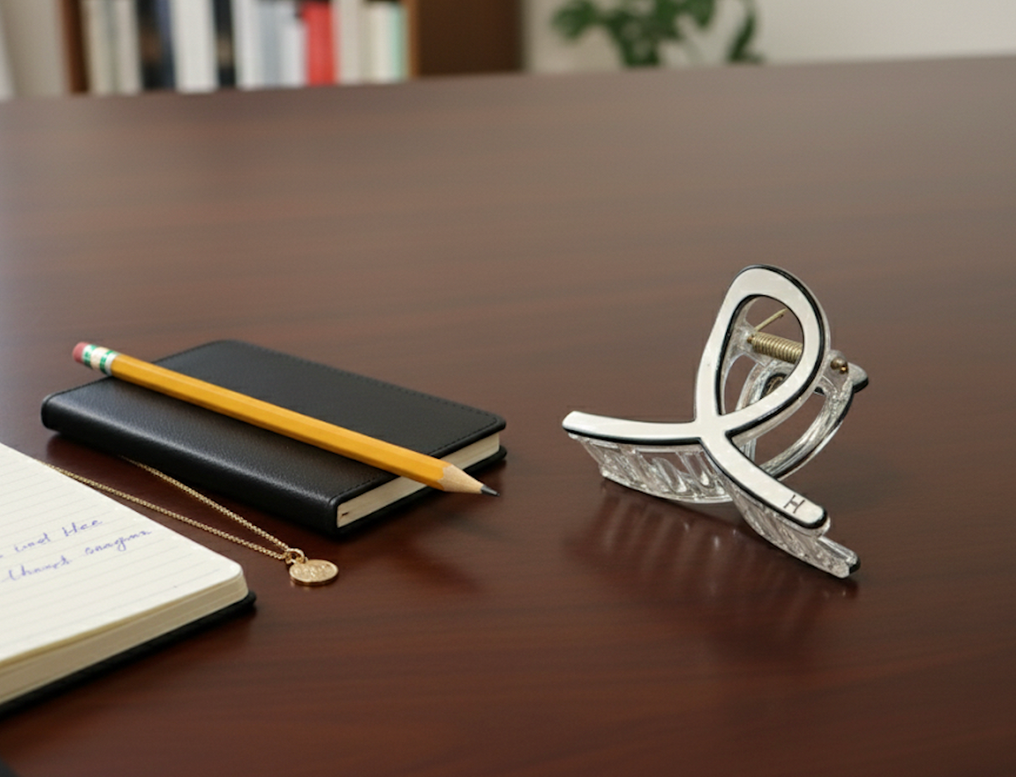 Crystal Edge Claw Clip- White